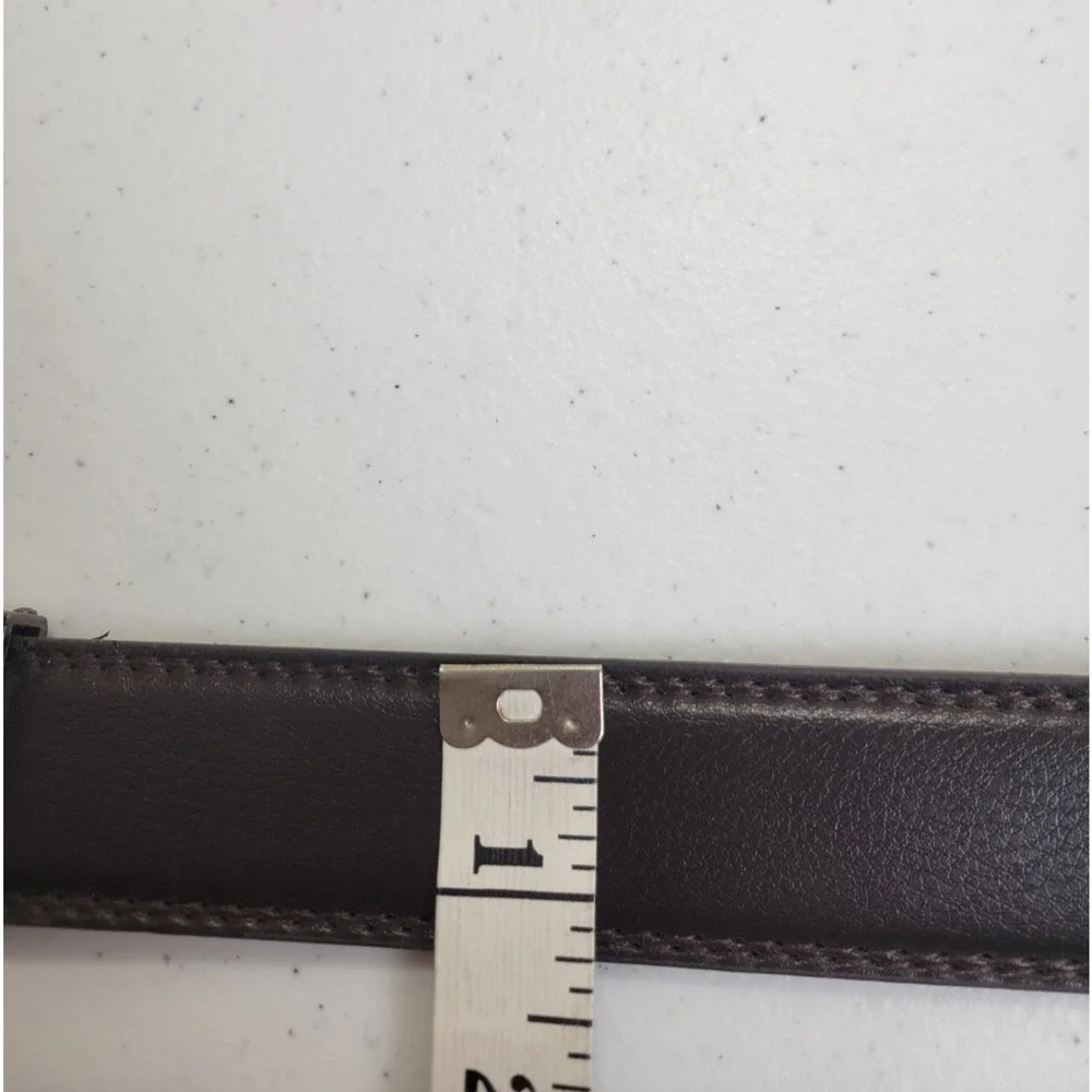 Belt Automatic Ratchet Buckle Black Leather Fashion‎ Casual Dress Men's 34/36